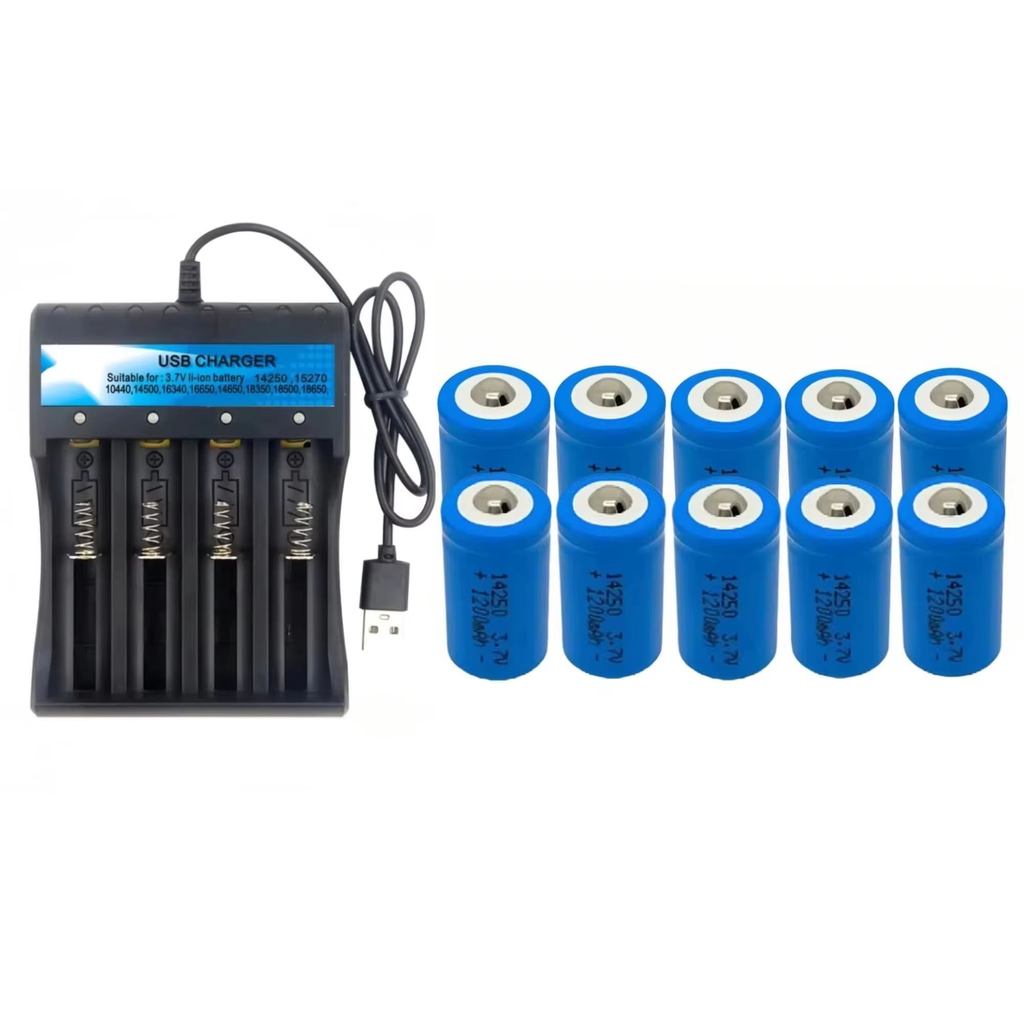 10PCS Quick Charge 14250 3.7V  - Quick Vape 评论和价格