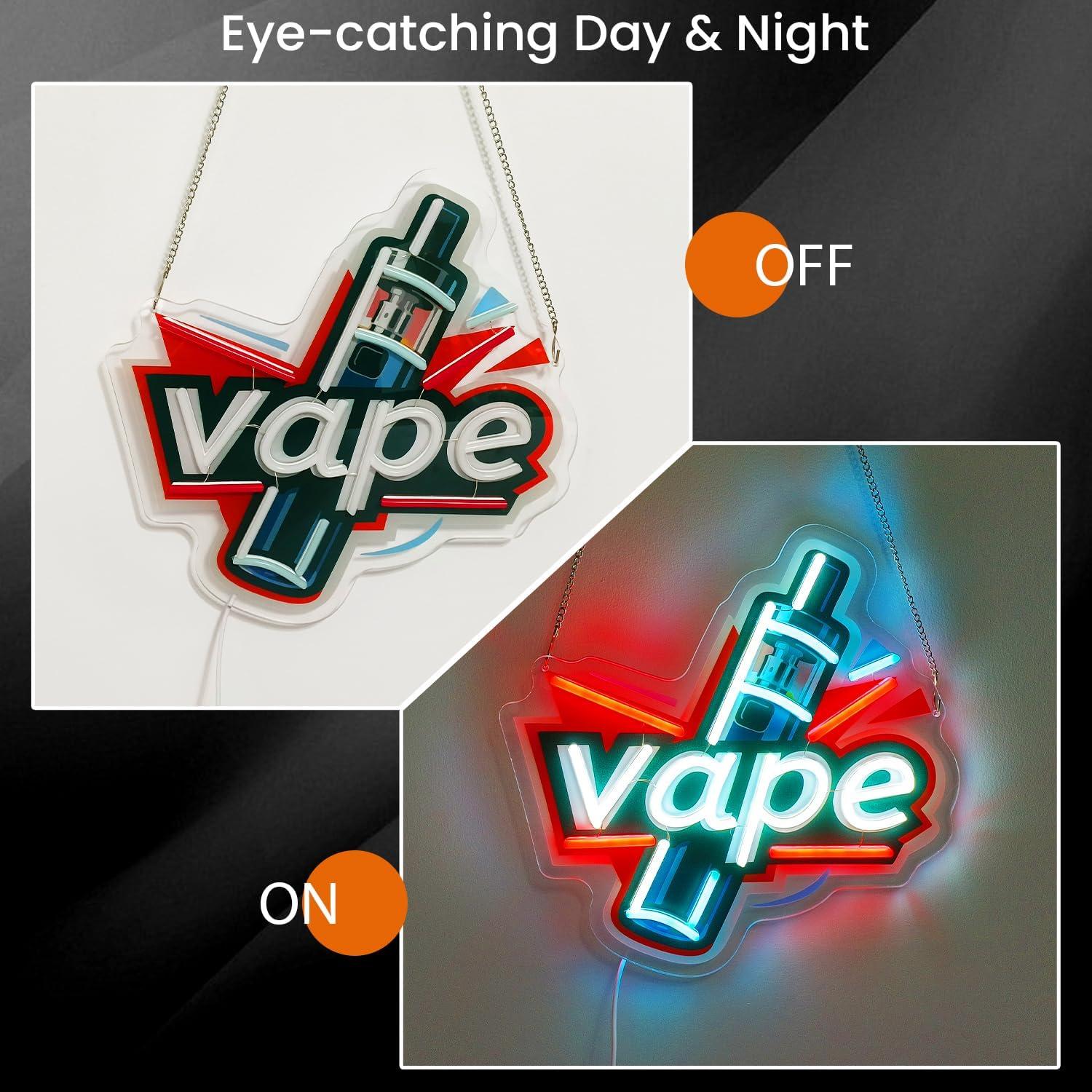Vape Neon Sign USB Dimmable LE - Vaping Store 评论和价格