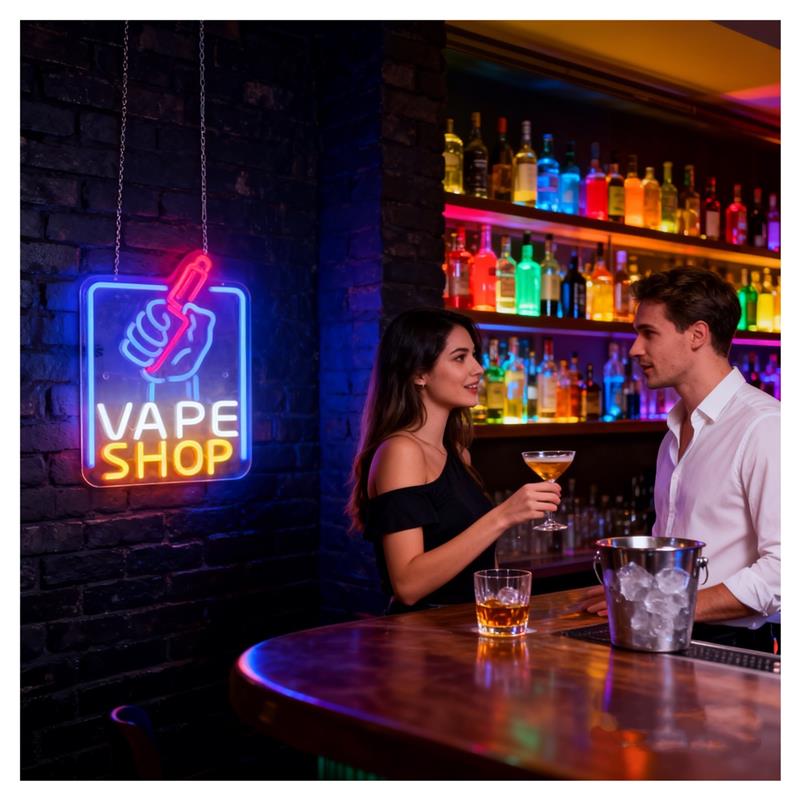 Vape Shop Neon Sign Hand Holdi - Vaping Store 评论和价格